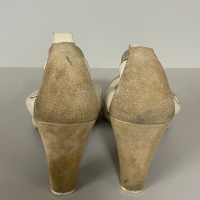 Sapato Chanel Pumps Suede Nude