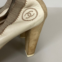Sapato Chanel Pumps Suede Nude