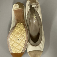 Sapato Chanel Pumps Suede Nude