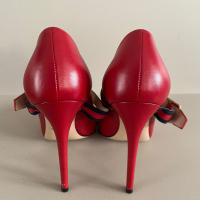 Sapato Gucci Sylvie Couro Vermelho-35