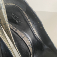 Sapato Gucci peep toe canvas monograma - 36