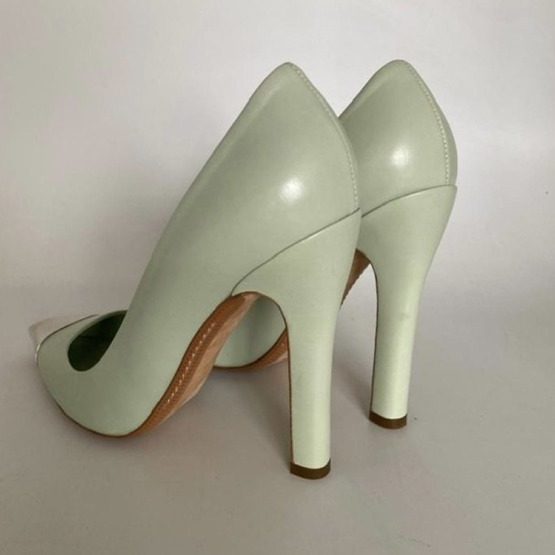 Scarpin Louis Vuitton Couro Verde - 36 Scarpin Louis Vuitton Couro Verde - 36