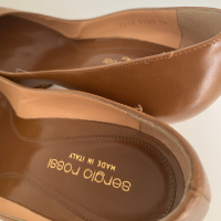 Scarpin Sergio Rossi Couro Caramelo - 36