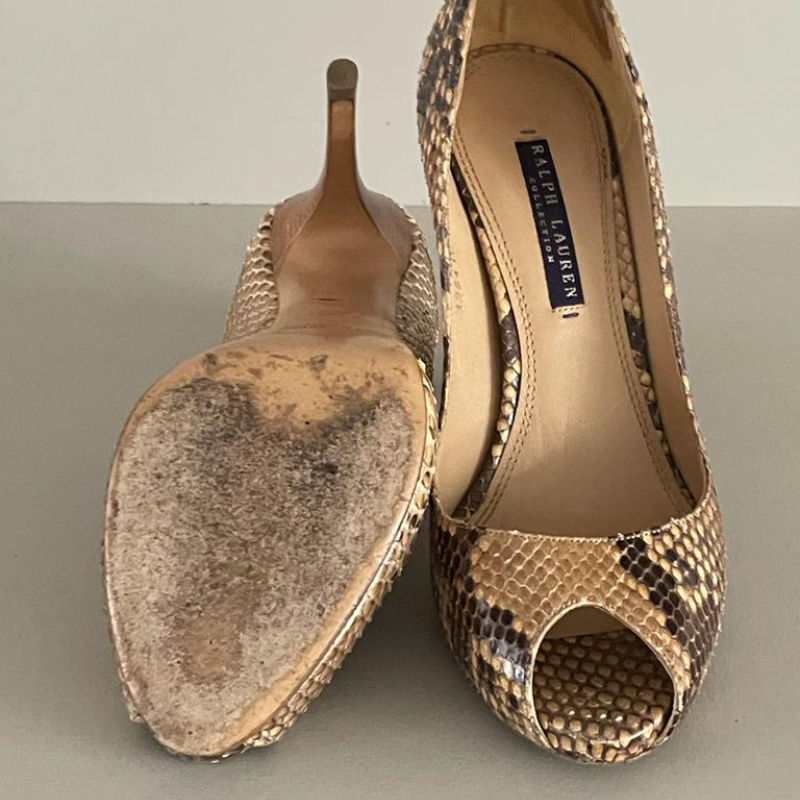 Peep Toe Ralph Lauren Python - 37