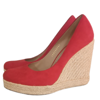 Sapato Salvatore Ferragamo Suede Vermelha - 37