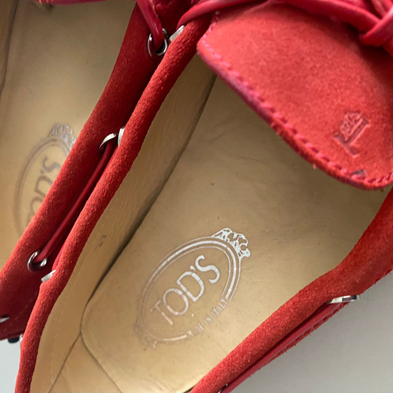 Sapato Tod's Mocassim Suede Vermelho - 36
