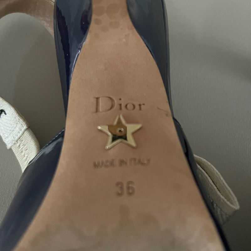 Scarpin Christian Dior J'adior Verniz Azul 35