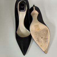 Scarpin Christian Dior Cetim Preto