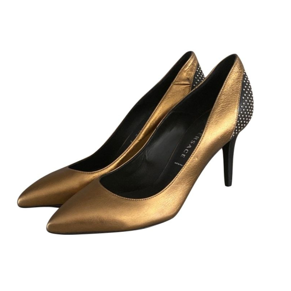 Scarpin Versace Dourado Embellished - Nunca Usado 36