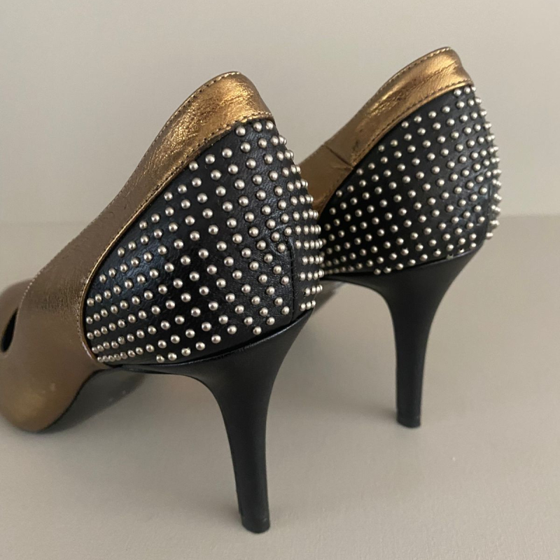 Scarpin Versace Dourado Embellished - Nunca Usado 36