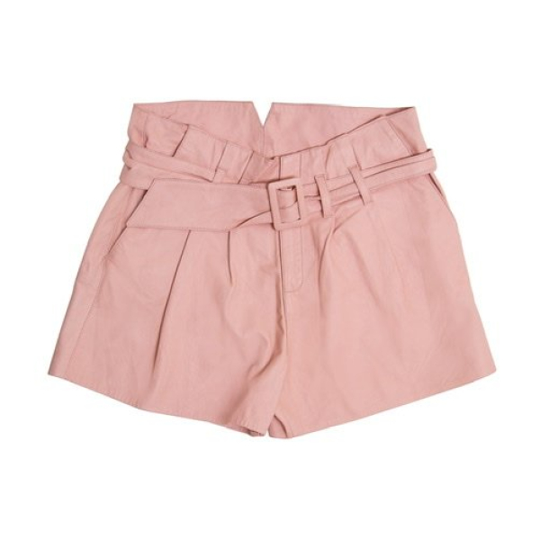 Shorts Wewe Couro Rosa 38