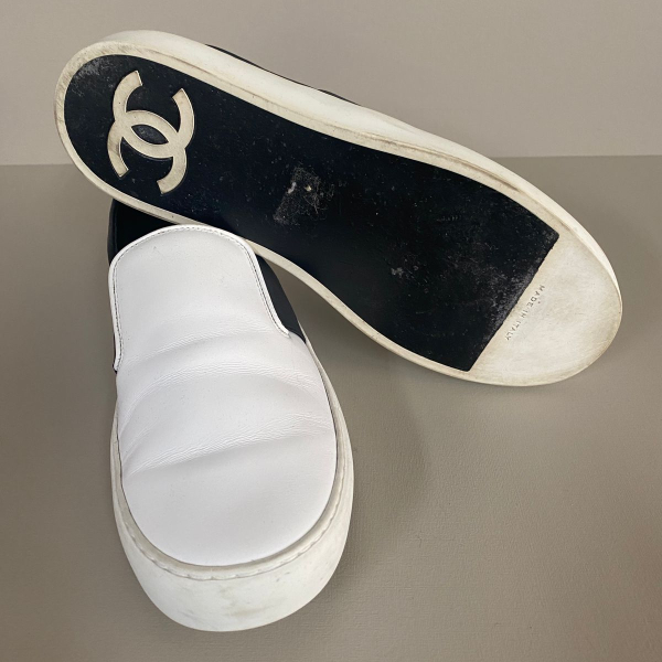 Tênis Slip On Chanel Bicolor-35