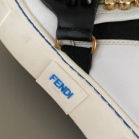 Slip On Fendi Karlito Studded Couro Branco 37