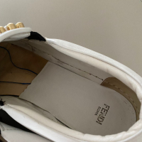 Slip On Fendi Karlito Studded Couro Branco 37