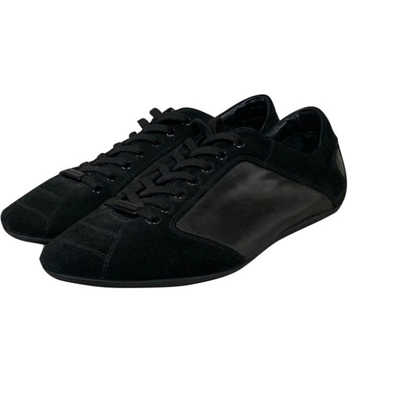 Tênis Ermenegildo Zegna Suede C/ detalhes de couro preto - 38