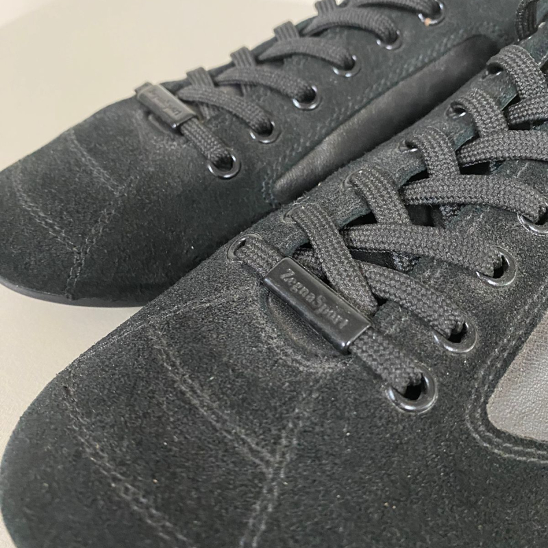 Tênis Ermenegildo Zegna Suede C/ detalhes de couro preto - 38