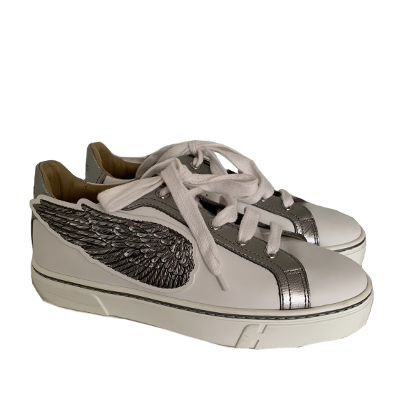 Tênis Hermes Velvet Couro Branco Tênis Hermes Velvet Couro Branco