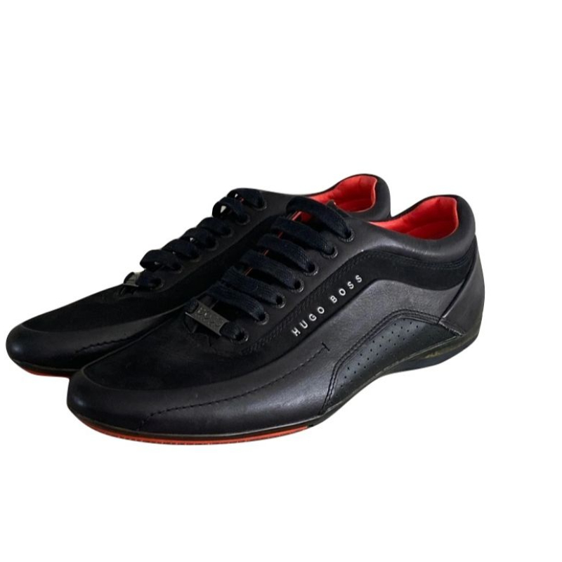 Tênis Hugo Boss Couro Preto Masculino - 38