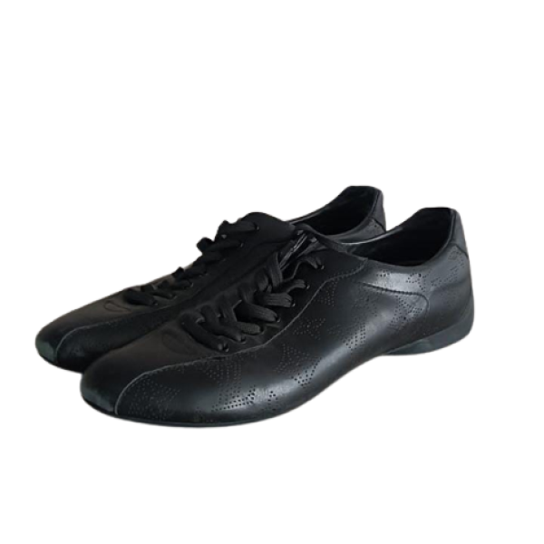 Tênis Louis Vuitton Couro Preto Monograma - 36