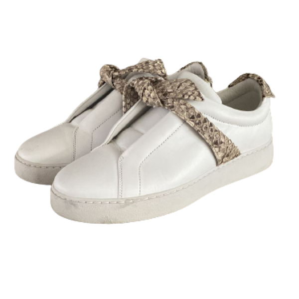 Tênis Alexandre Birman Branco/ Pele de cobra 38 Tênis Alexandre Birman Branco/ Pele de cobra 38