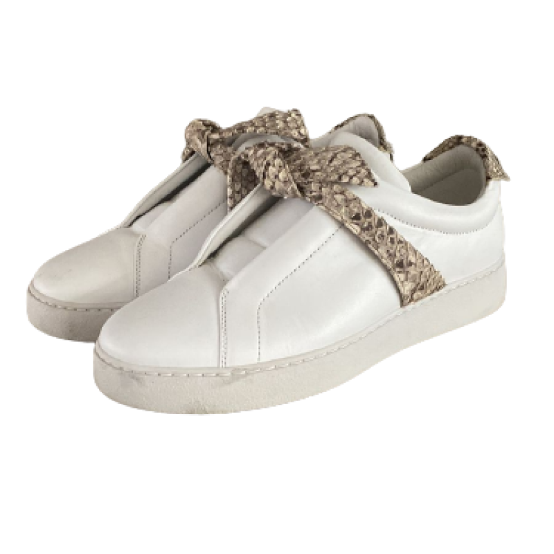 Tênis Alexandre Birman Branco/ Pele de cobra 38 Tênis Alexandre Birman Branco/ Pele de cobra 38