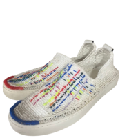 Tênis Slip On Amrose Crochê Branco Colorido-36