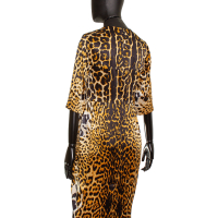Vestido Yves Saint Laurent Seda Onça