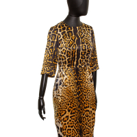 Vestido Yves Saint Laurent Seda Onça