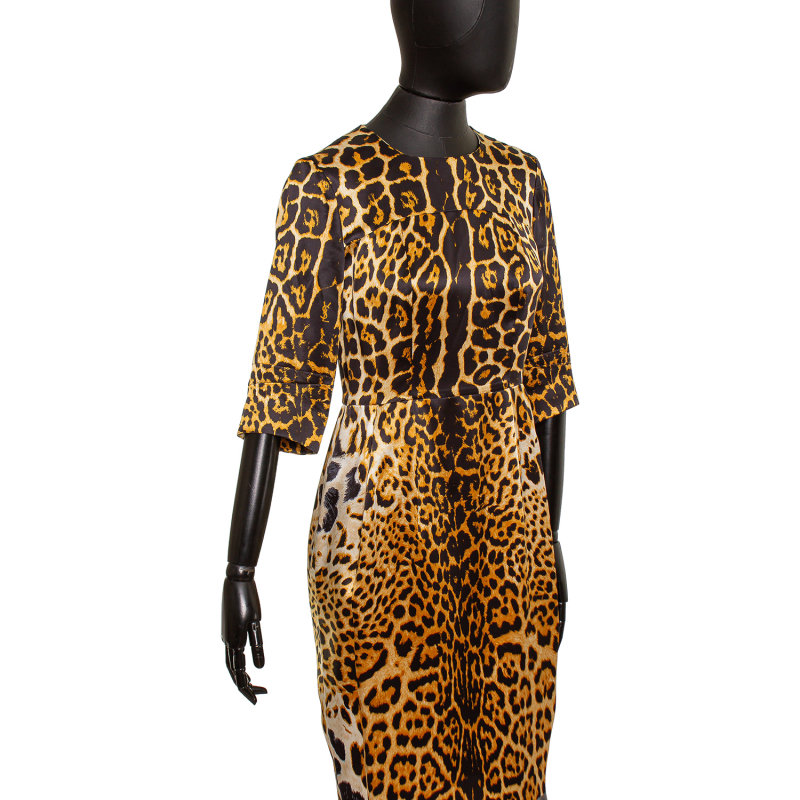 Vestido Yves Saint Laurent Seda Onça - 38
