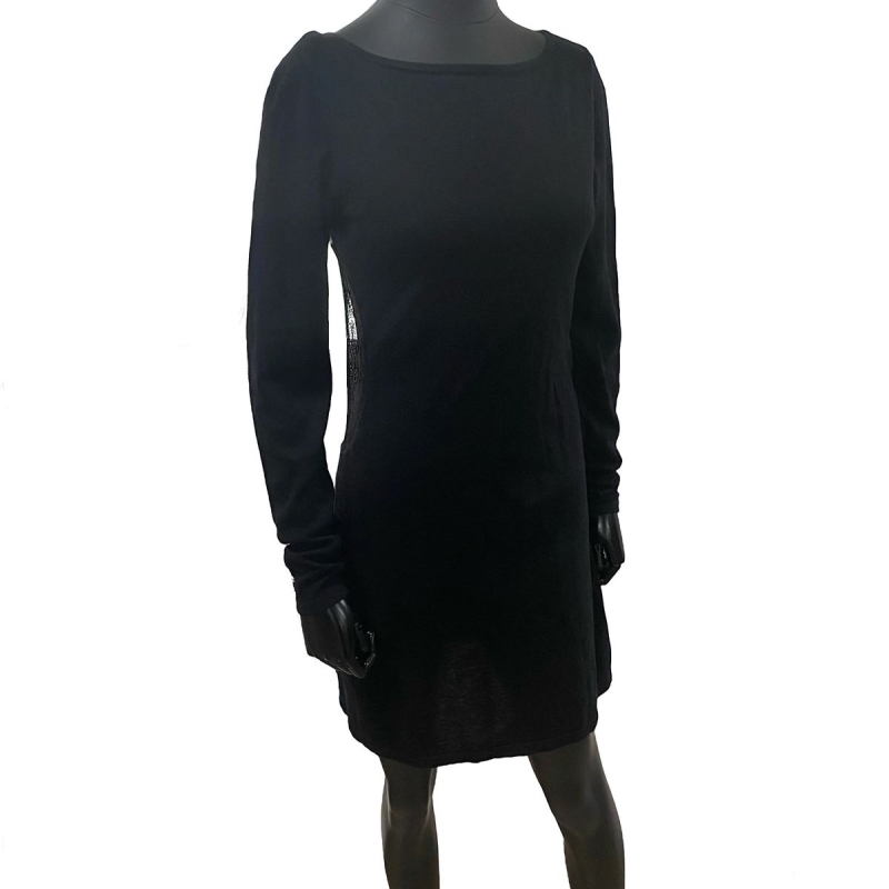 Vestido Azzaro Pour La Redoute Cashemere Preta - P Vestido Azzaro Pour La Redoute Cashemere Preta - P