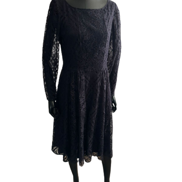 Vestido Burberry Renda Azul-40