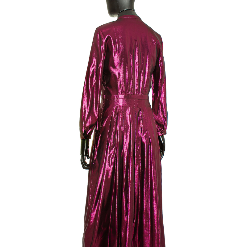 Vestido Burberry Roxo Metalizado 