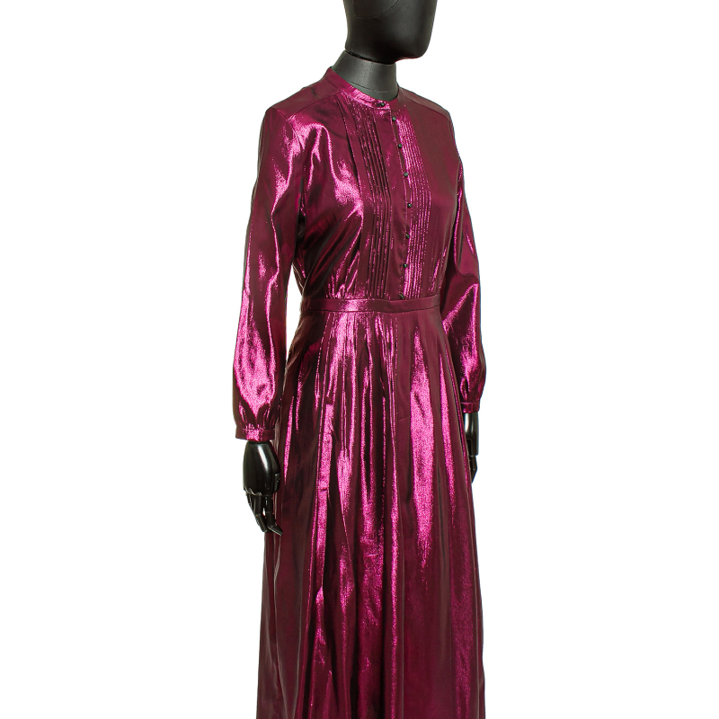 Vestido Burberry Roxo Metalizado 