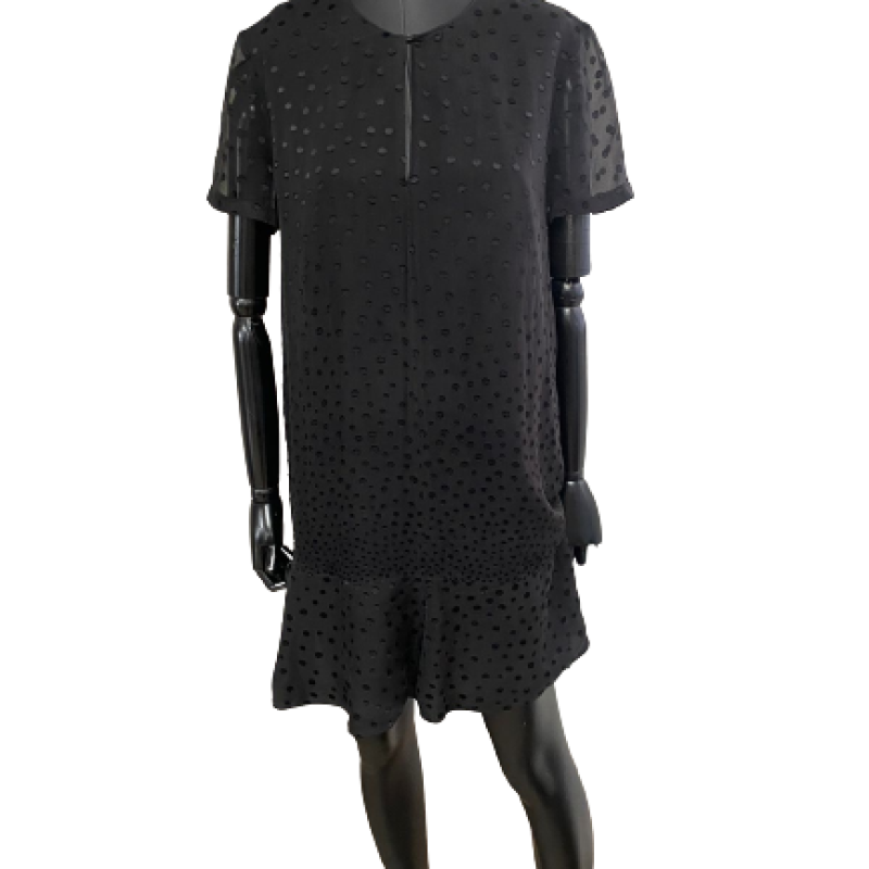 Vestido Burberry Seda Preto-40 Vestido Burberry Seda Preto-40