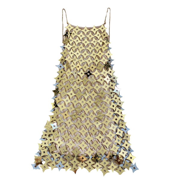 Vestido Caos Acrílico Estrela Dourado - 40