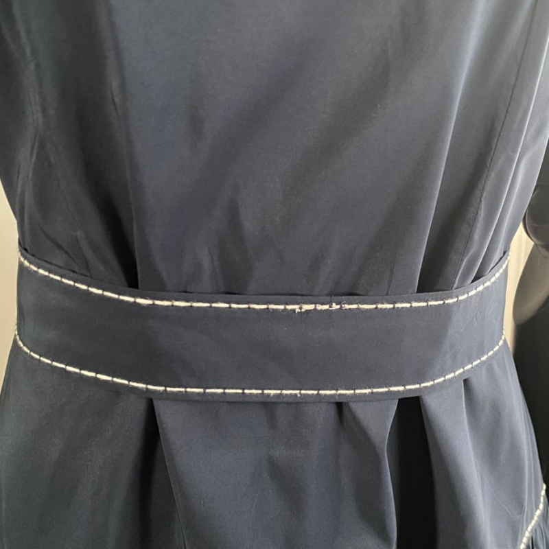 Vestido Carolina Herrera CH Azul Marinho-42