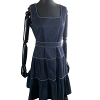 Vestido Carolina Herrera CH Azul Marinho-42