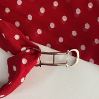 Vestido Carolina Herrera Seda Vermelho Poá - PP