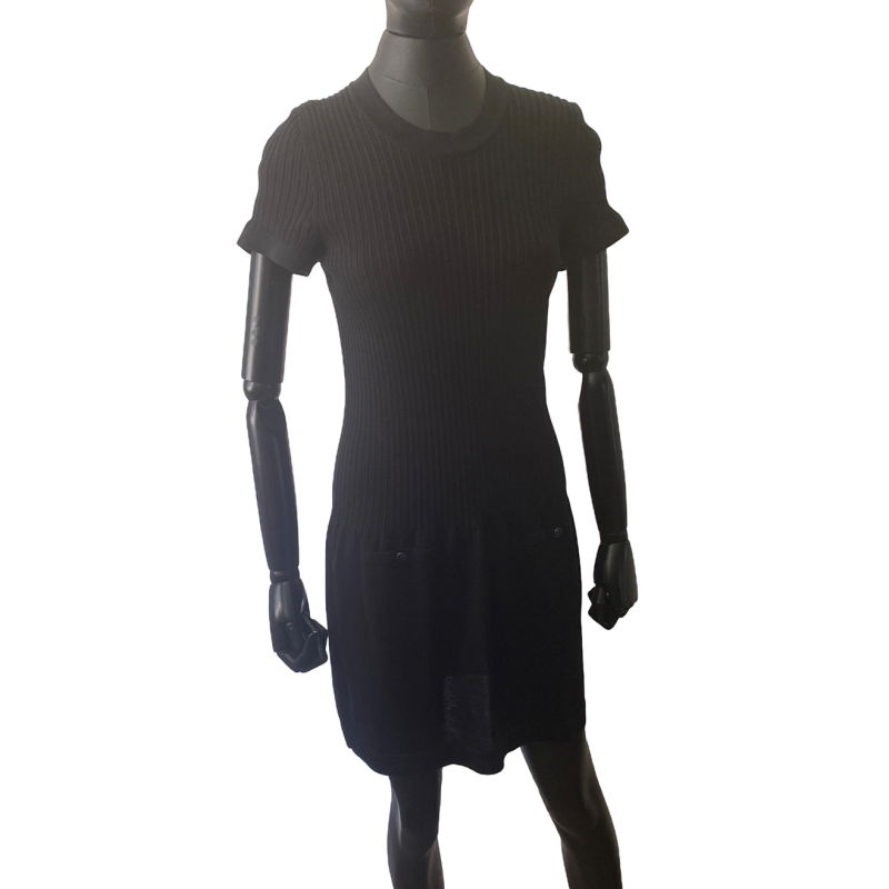 Vestido Chanel Malha Preto - 40 