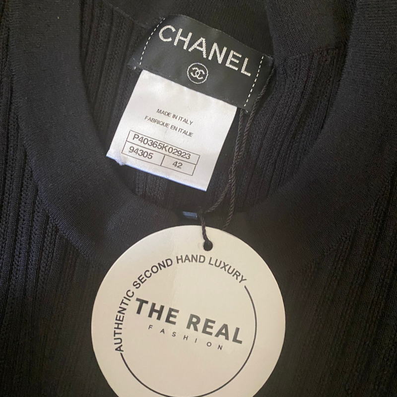 Vestido Chanel Malha Preto - 40 