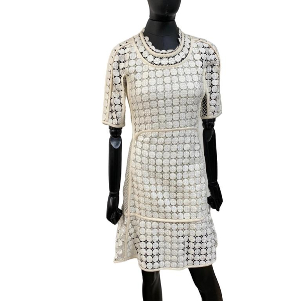 Vestido Chloé Embellished Off-White - 36