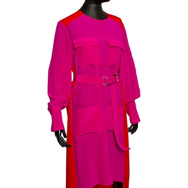 Vestido Chloé Seda Rosa / Laranja 38