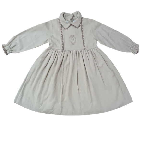 Vestido Christian Dior Manga Longa Infantil 4A Vestido Christian Dior Manga Longa Infantil 4A