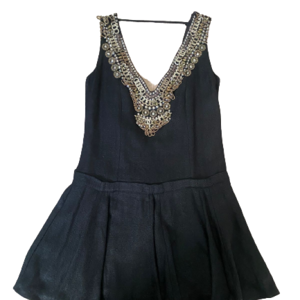 Vestido Cris Barros Emebllished Preto-38 Vestido Cris Barros Emebllished Preto-38