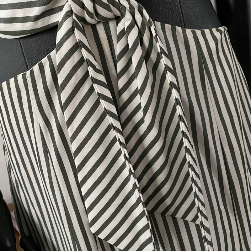 Vestido Cris Barros Longo Listrado - 40