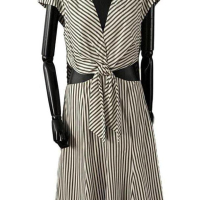 Vestido Cris Barros Longo Listrado - 40