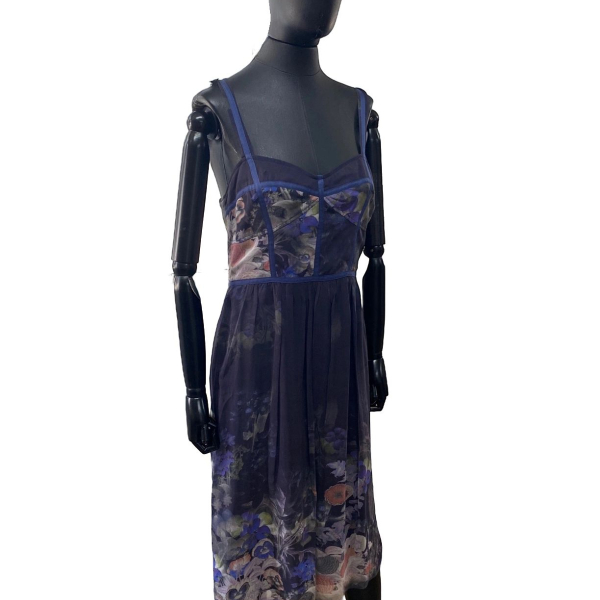 Vestido Cris Barros Seda Flores - 42