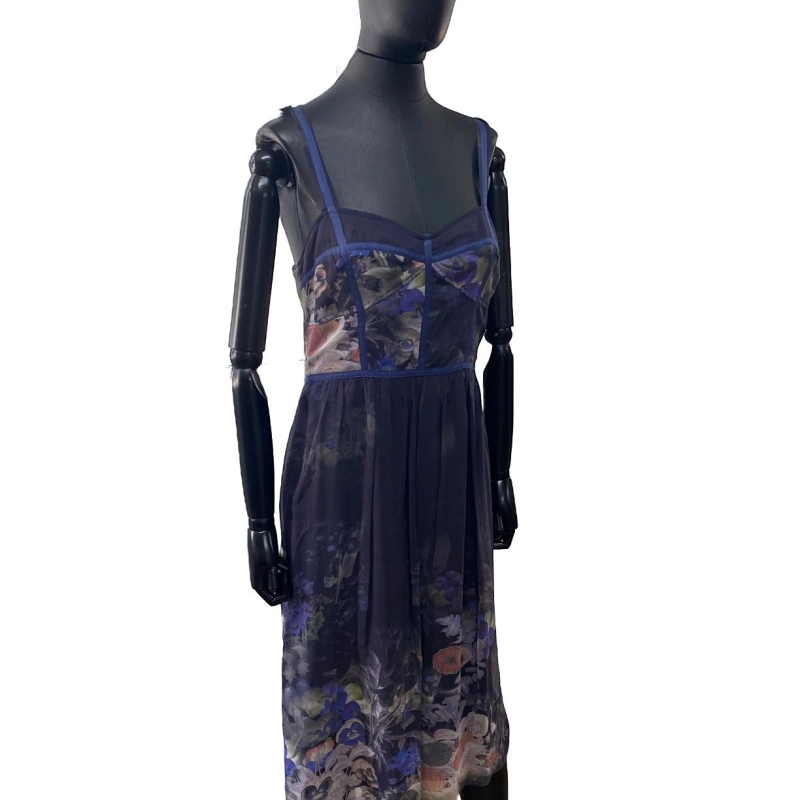 Vestido Cris Barros Seda Flores - 42