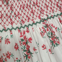 Vestido D. Porthault Branco Florido Infantil 6A