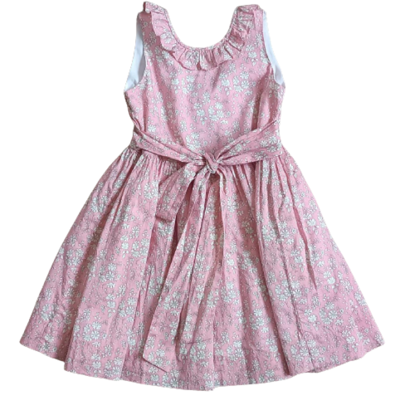 Vestido D. Porthault Branco Florido Infantil 6A